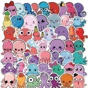 Bundle of 40 Cute Octopus Stickers